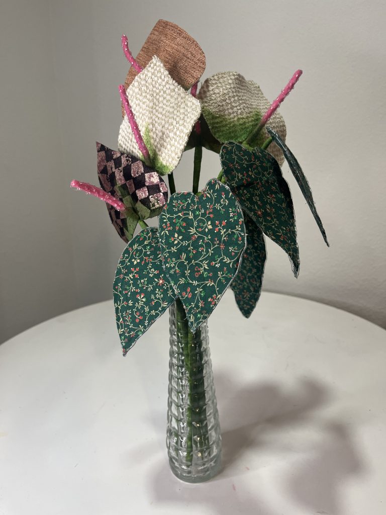 Anthurium or Lace Leaf Flower