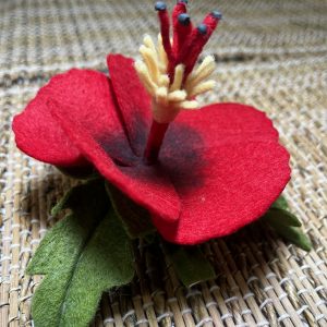 RedHibiscus HairClip - The Maga Flower - Image 5