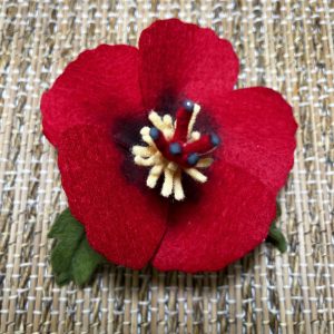 RedHibiscus HairClip - The Maga Flower - Image 4