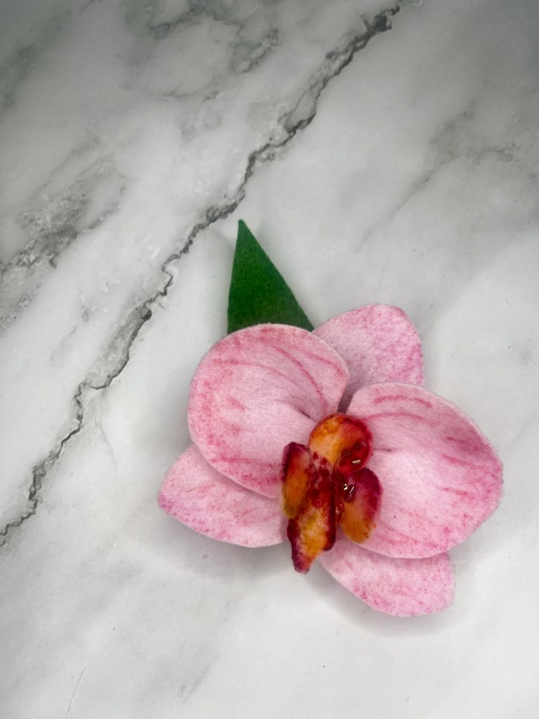 Pink Orchid Hair Clip