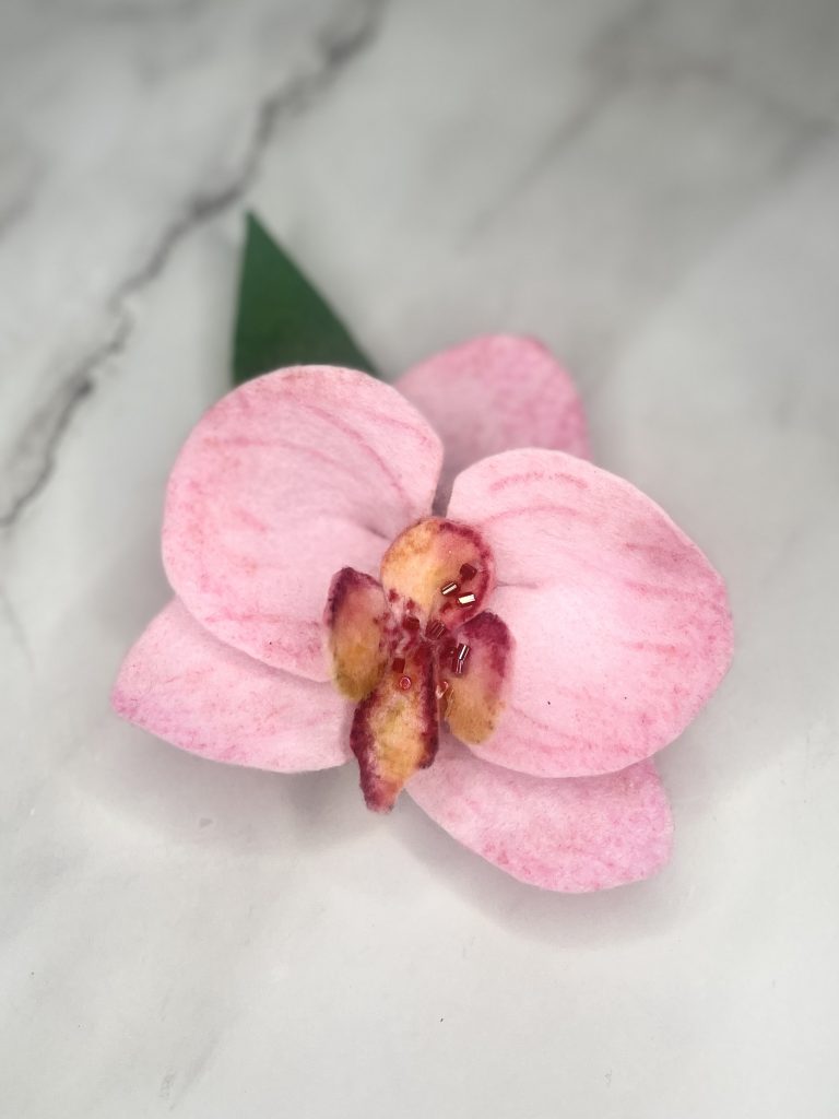 Pink Orchid Hair Clip