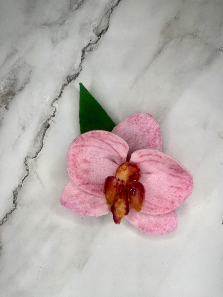 Pink Orchid Hair Clip