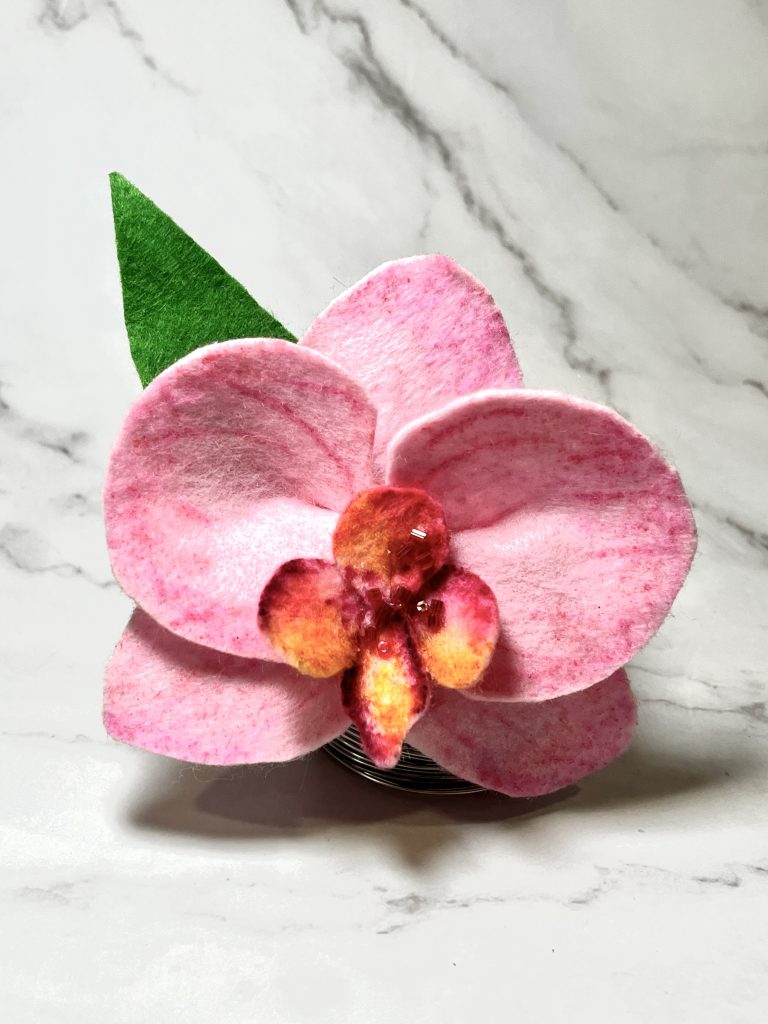 Pink Orchid Hair Clip