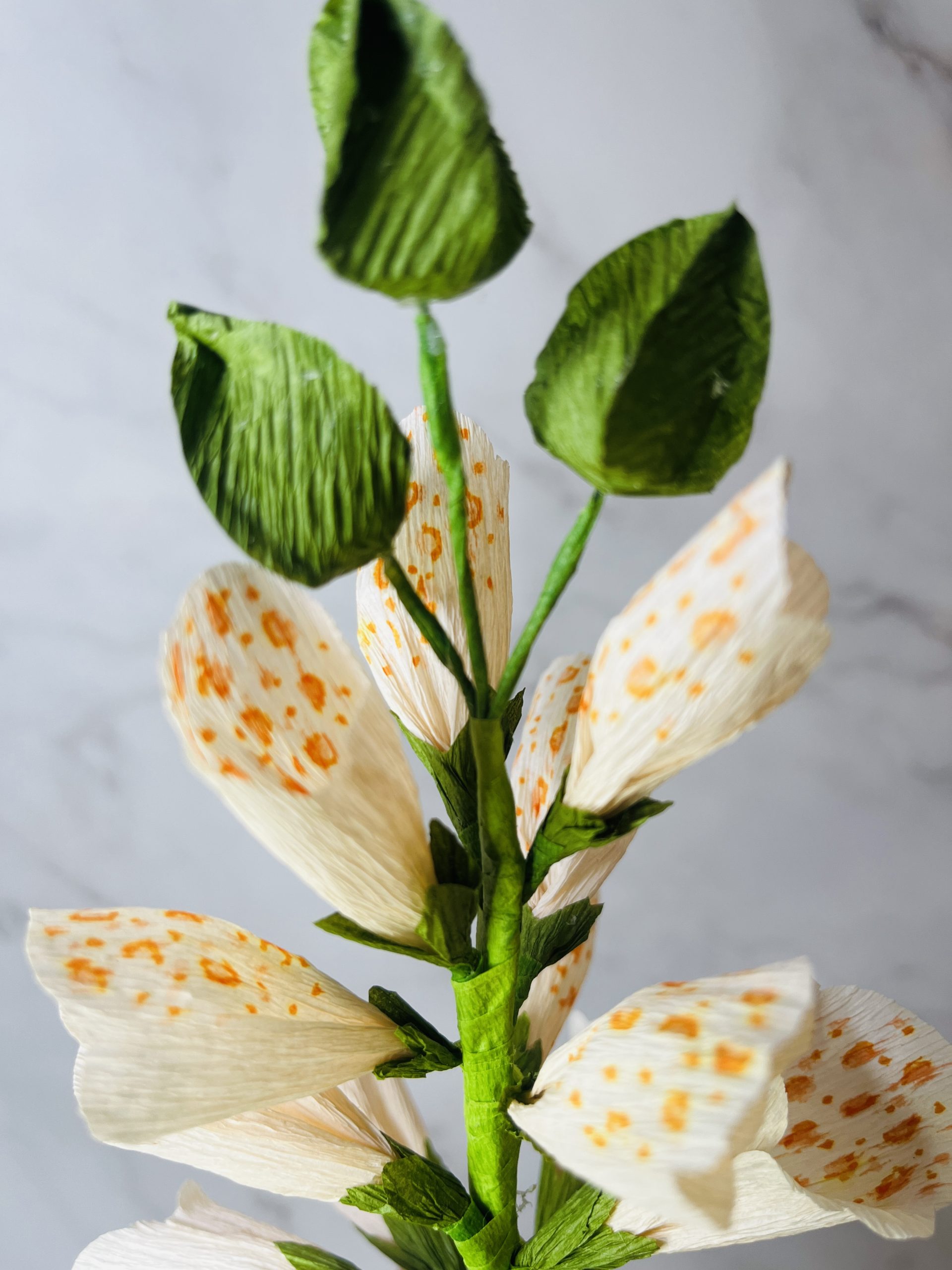 Handcrafted Coral Foxglove in Pot - Image 4