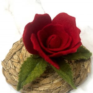 Red Rose Hair Clip - Opening - Image 5