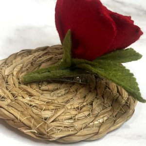 Red Rose Hair Clip - Opening - Image 2