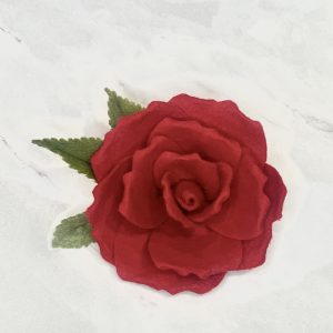 Red Rose Hair Clip - Bloomed - Image 3