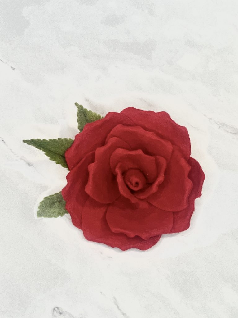 Red Rose Hair Clip - Bloomed