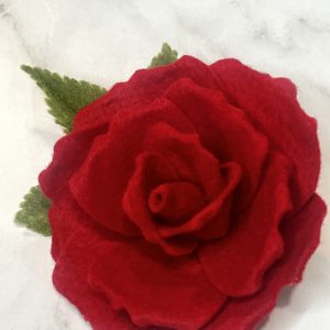 Red Rose Hair Clip - Bloomed - Image 4