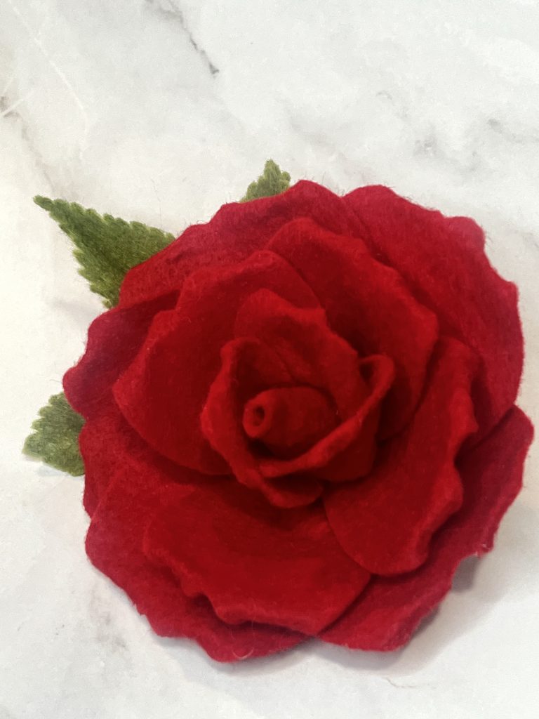 Red Rose Hair Clip - Bloomed