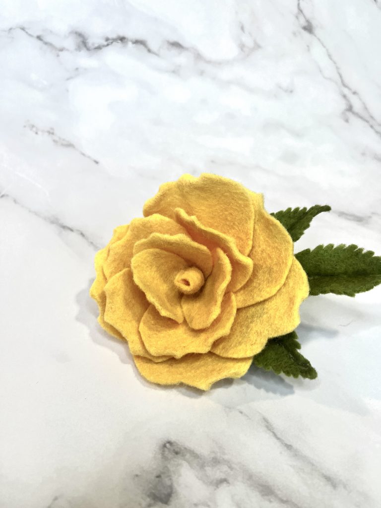 Yellow Rose Hair Clip - Bloomed