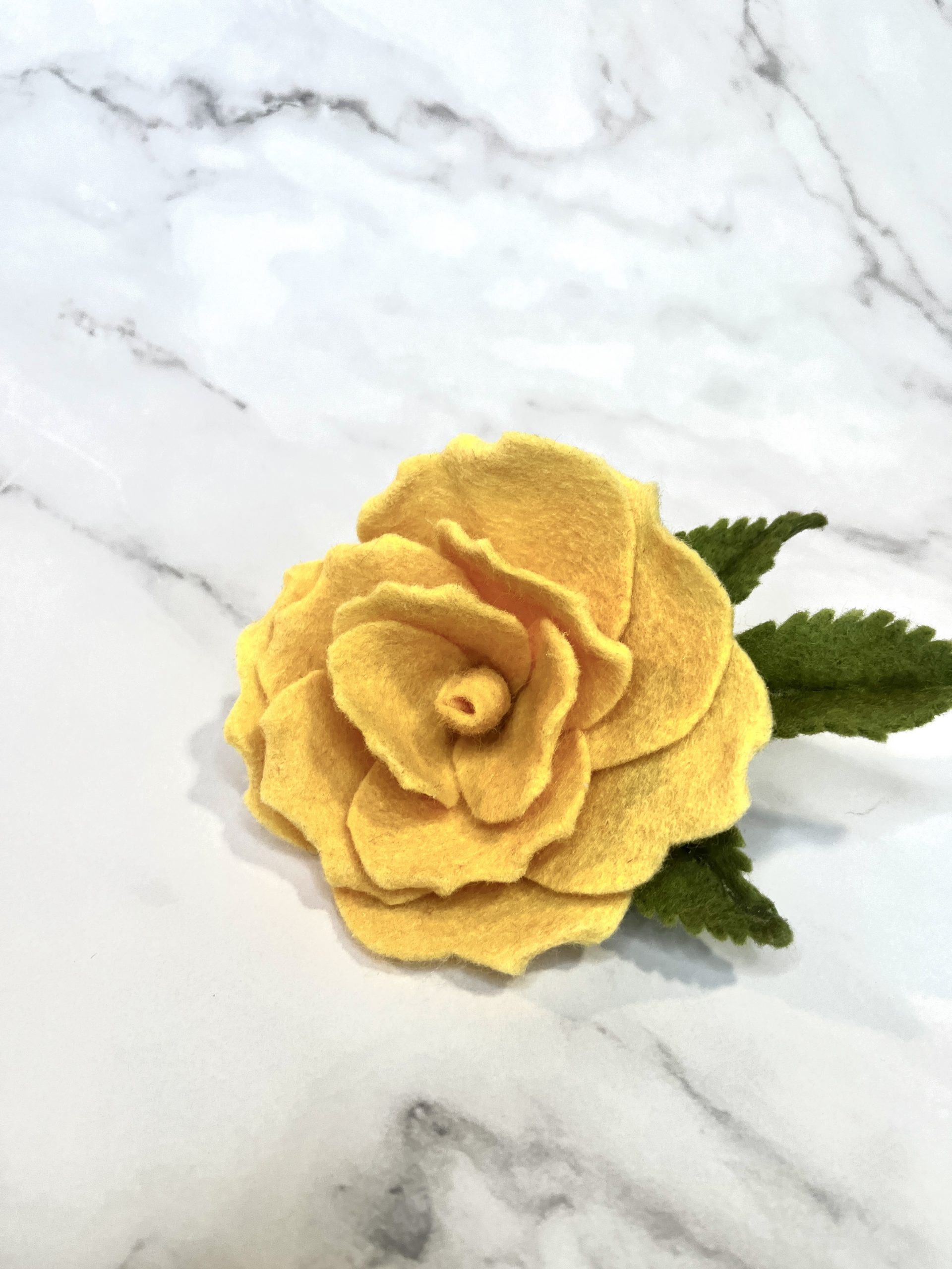 Yellow Rose Hair Clip - Bloomed - Image 3
