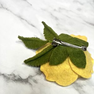 Yellow Rose Hair Clip - Bloomed - Image 4