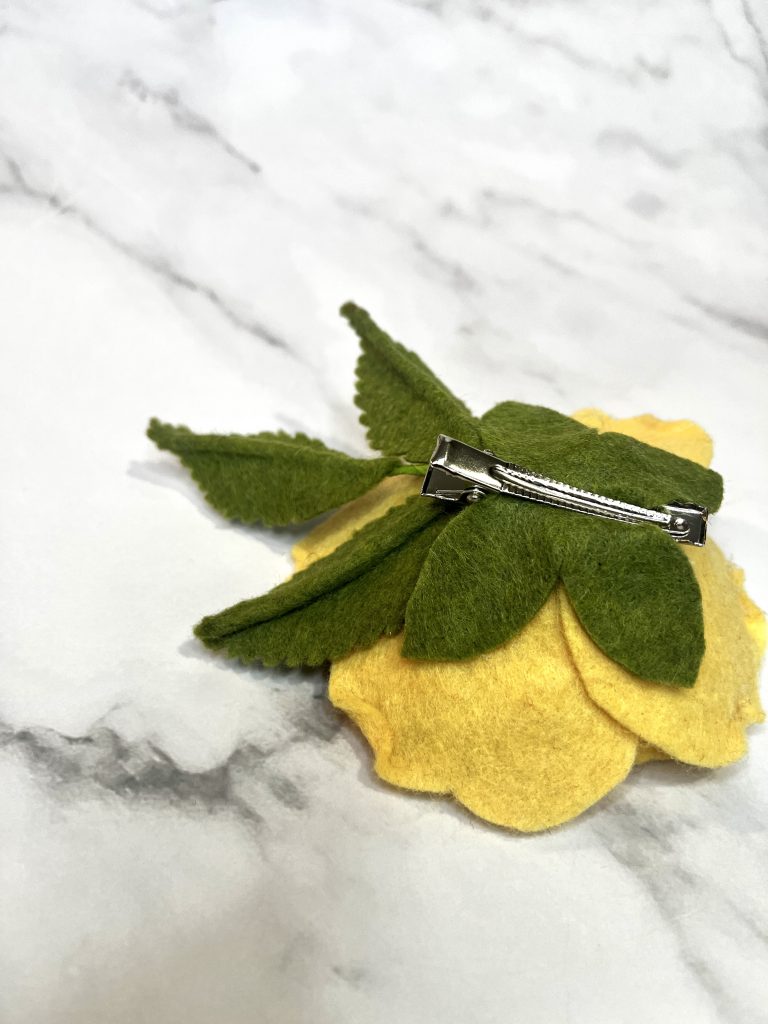 Yellow Rose Hair Clip - Bloomed