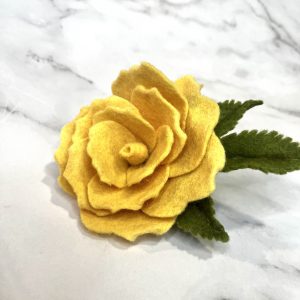 Yellow Rose Hair Clip - Bloomed
