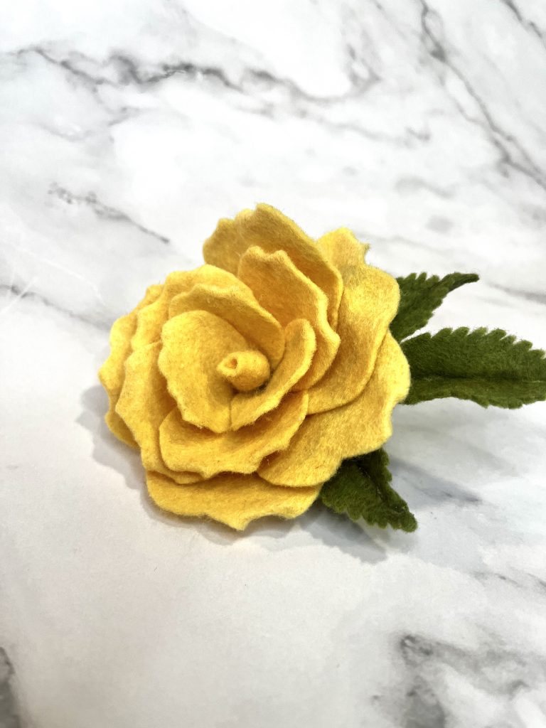 Yellow Rose Hair Clip - Bloomed