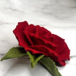 Red Rose Hair Clip - Opening - Image 3