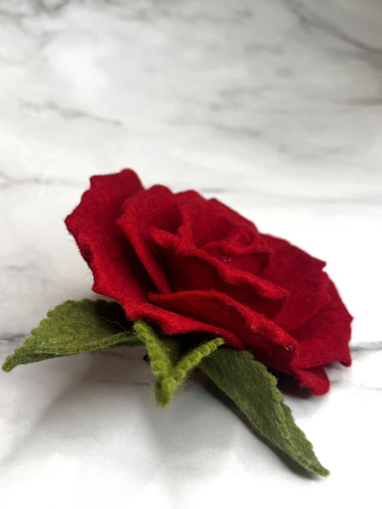 Red Rose Hair Clip - Opening