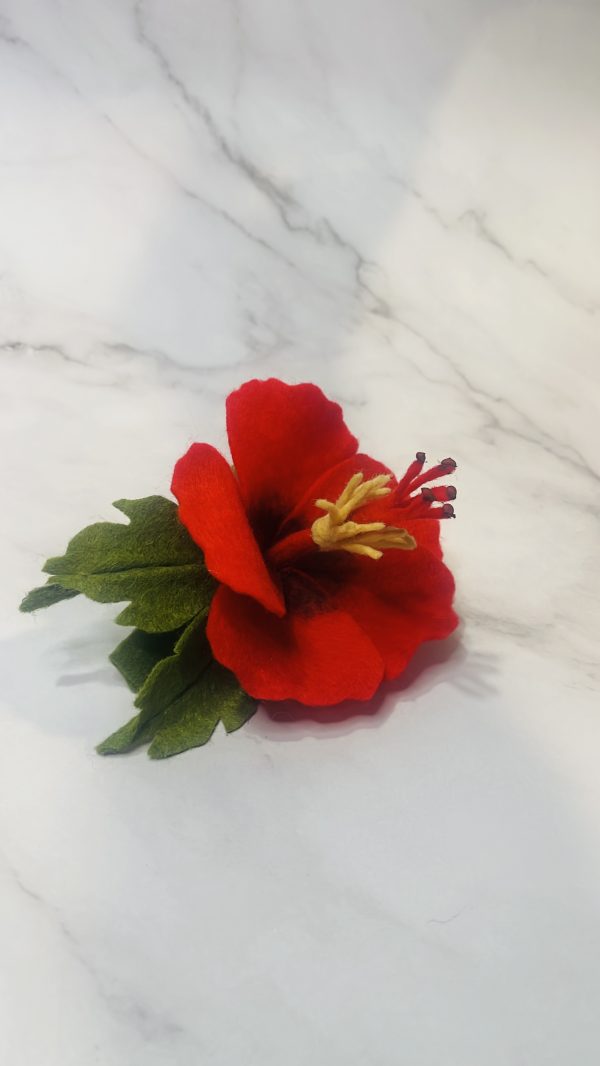 RedHibiscus HairClip - The Maga Flower