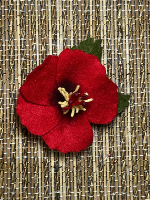 RedHibiscus HairClip - The Maga Flower